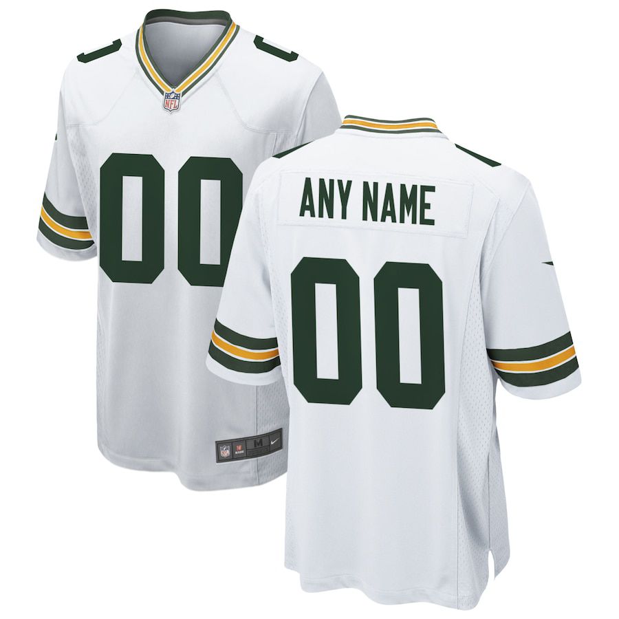 Cheap Men Green Bay Packers Nike White Custom Game NFL Jersey